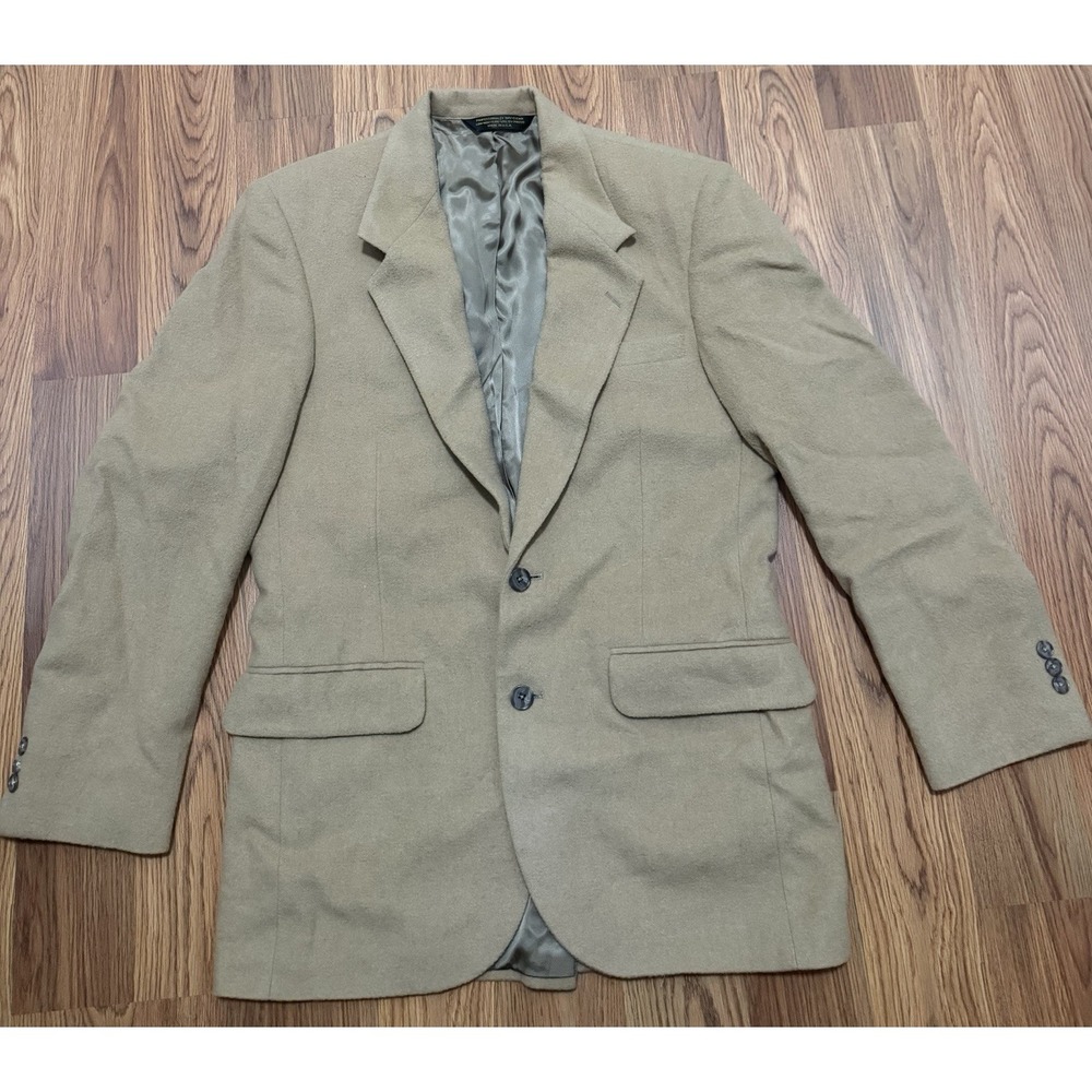 Botany 500 Sport Coat Mens 44R 100% Camel Hair Made in USA Tan Blazer